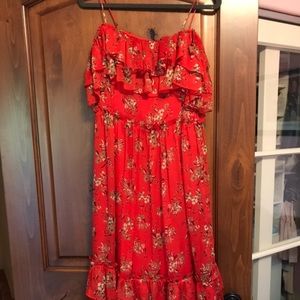 zara floral print maxi dress